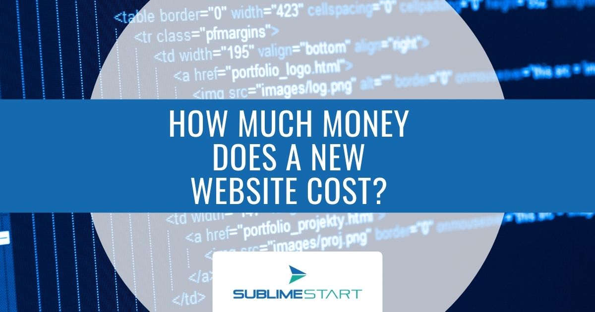 How much money does a new website cost